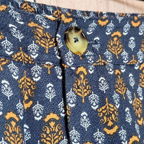 NWT Anthropologie Smocked Balloon Leg Pants in Blue Motif - Picture 5 of 9